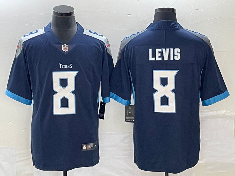 Men's Tennessee Titans Will Levis #8 Navy Jersey